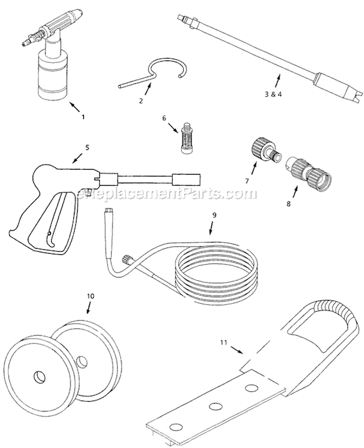 Page A Diagram and Parts List for PW1247  Campbell Hausfeld Pressure Washer